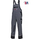 Workwear Latzhose veredelt mit Logo KIA + Opel nebeneinander